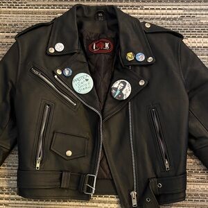Black Leather Biker Jacket